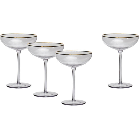 Modern House Soft Grey Champagneglas 4-pack